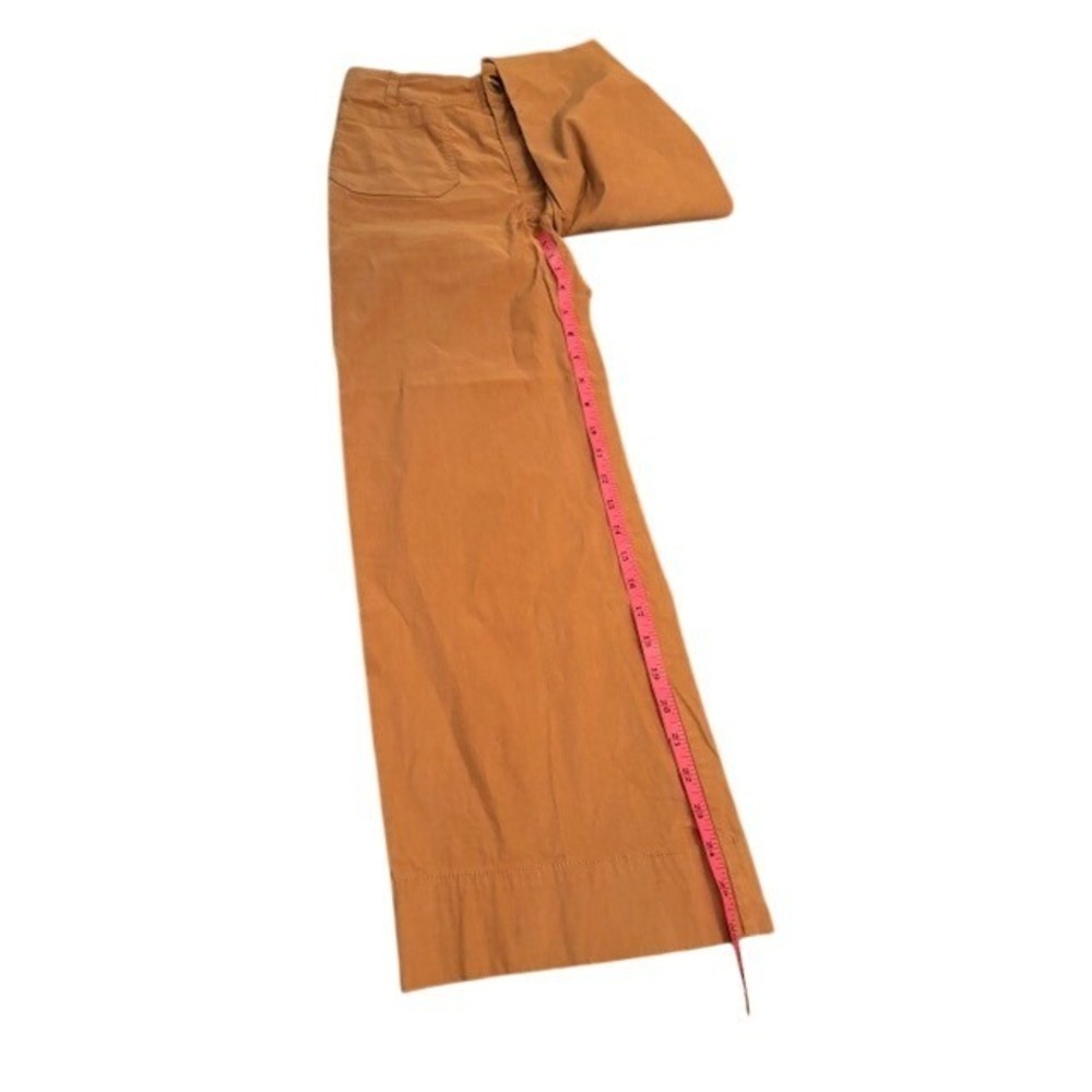 Maeve Anthropologie The Colette Wide Leg Pants Tan Brown Linen Blend Size 26 - Picture 9 of 9